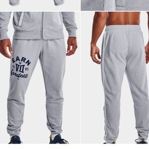 Nwt Men S Under Armour UA Project Rock Sweatpants Earn Greatness 1370455-011
